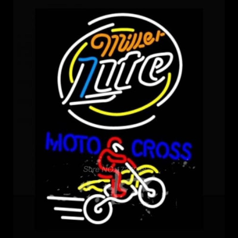 Miller Light Motocross Neon Skilt