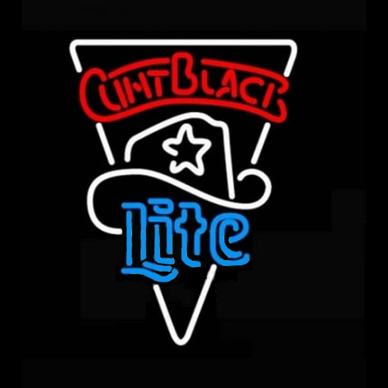 Miller Lite Clint Black Star Neon Skilt