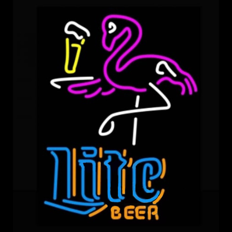 Miller Lite Flamingo Neon Skilt