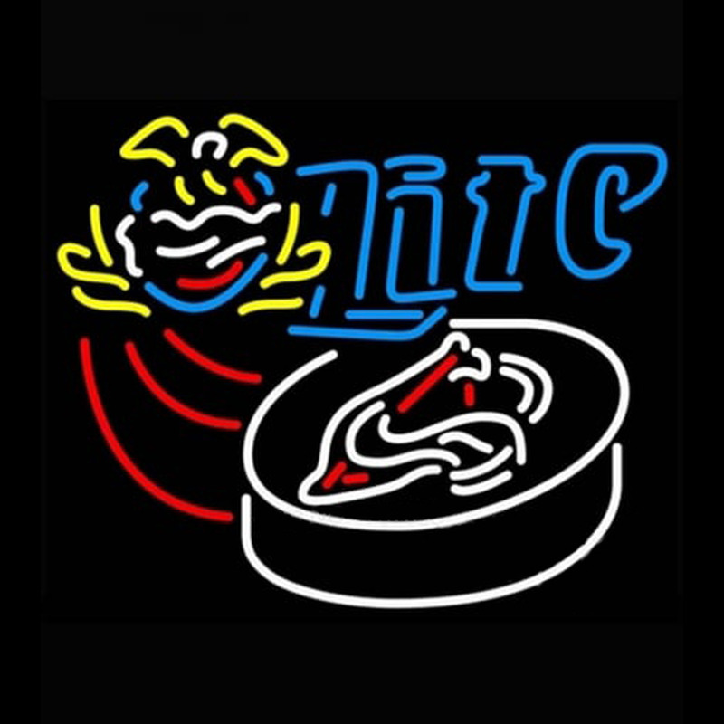 Miller Lite Hockey Neon Skilt