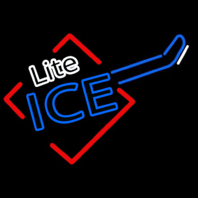 Miller Lite Ice Cube Guitar Neon Skilt