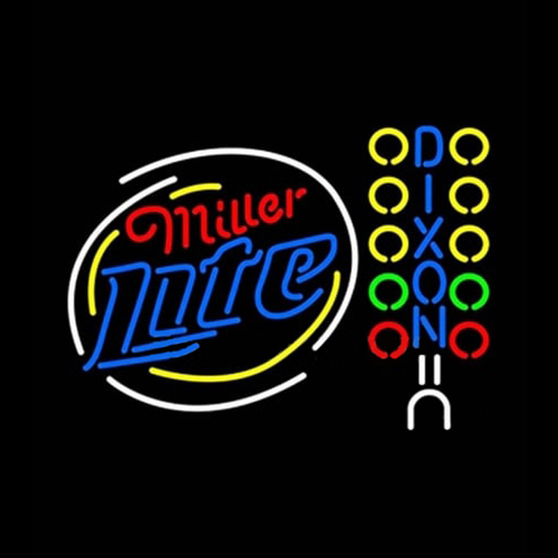 Miller Lite Larry Dixon Neon Skilt