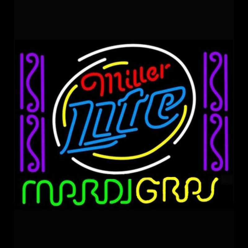 Miller Lite Mardi Neon Skilt