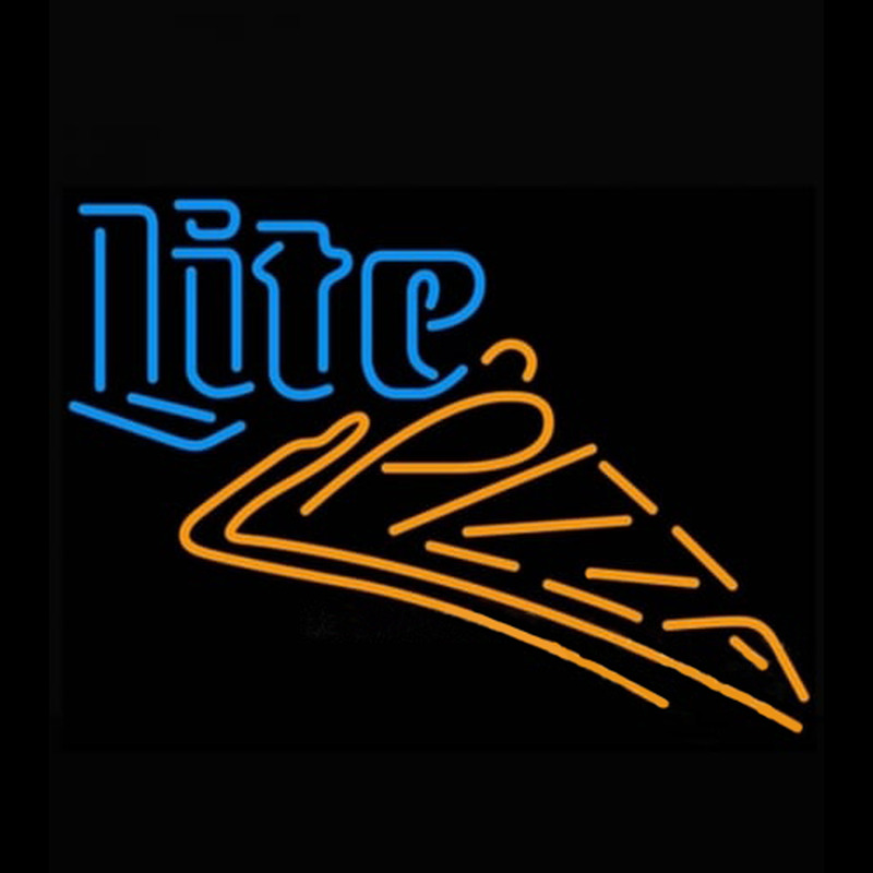 Miller Lite Pizza Neon Skilt