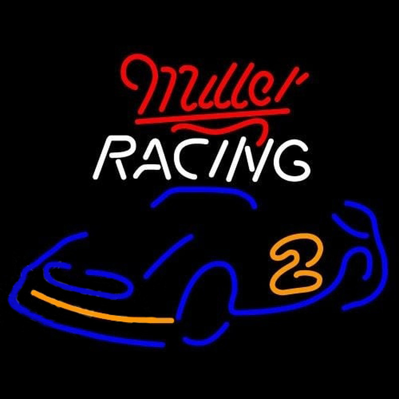 Miller Racing Rusty Wallace Car Beer Sign Neon Skilt