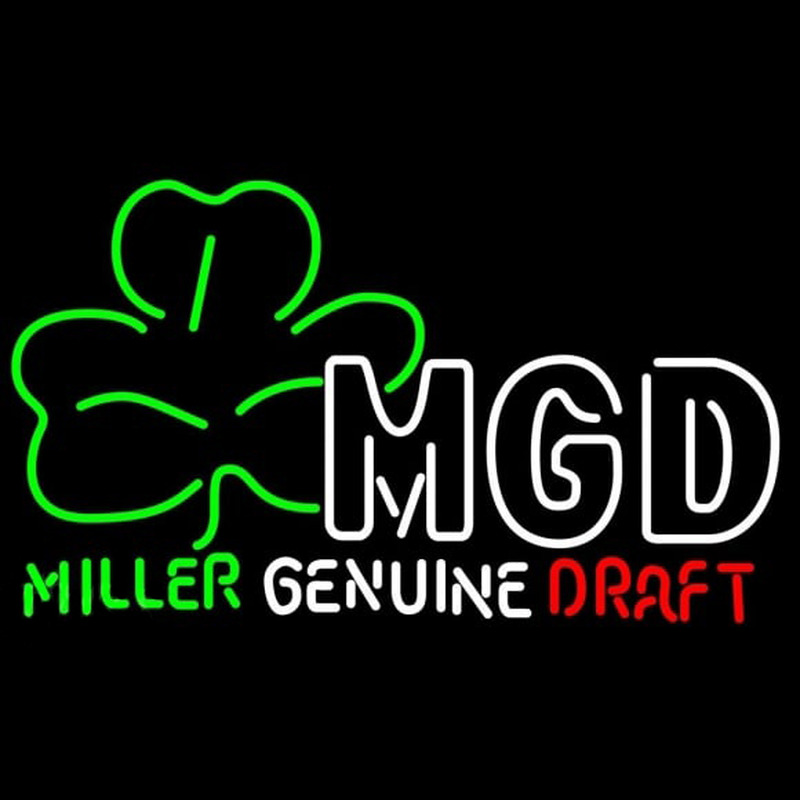 Miller Shamrock Beer Sign Neon Skilt