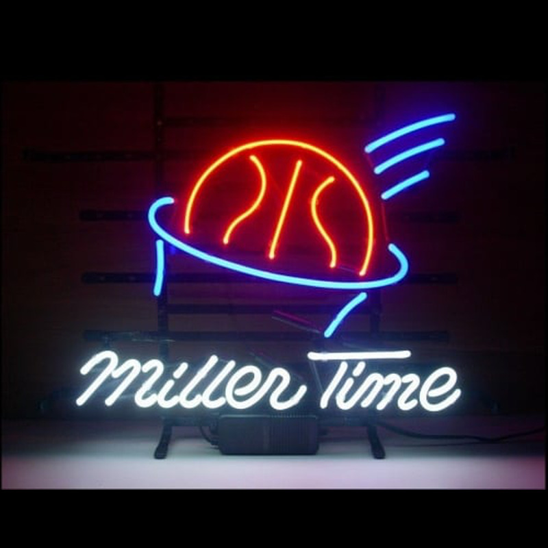 Miller Time Basketball Neon Skilt