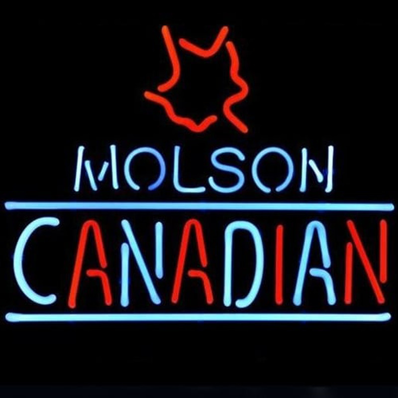 Molson Canadian Øl Bar Åben Neon Skilt