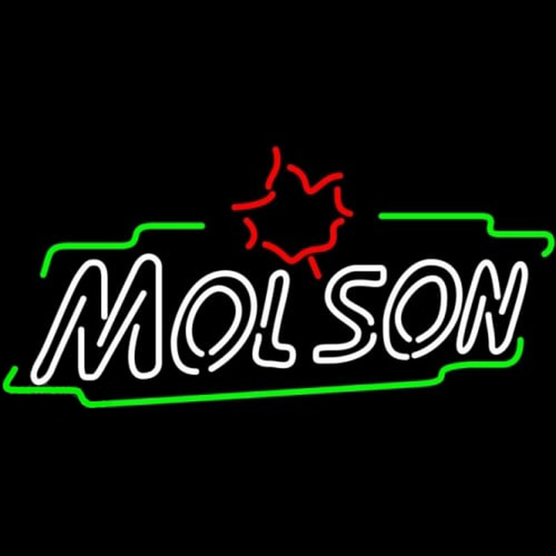 Molson Double Stroke Maple Neon Skilt