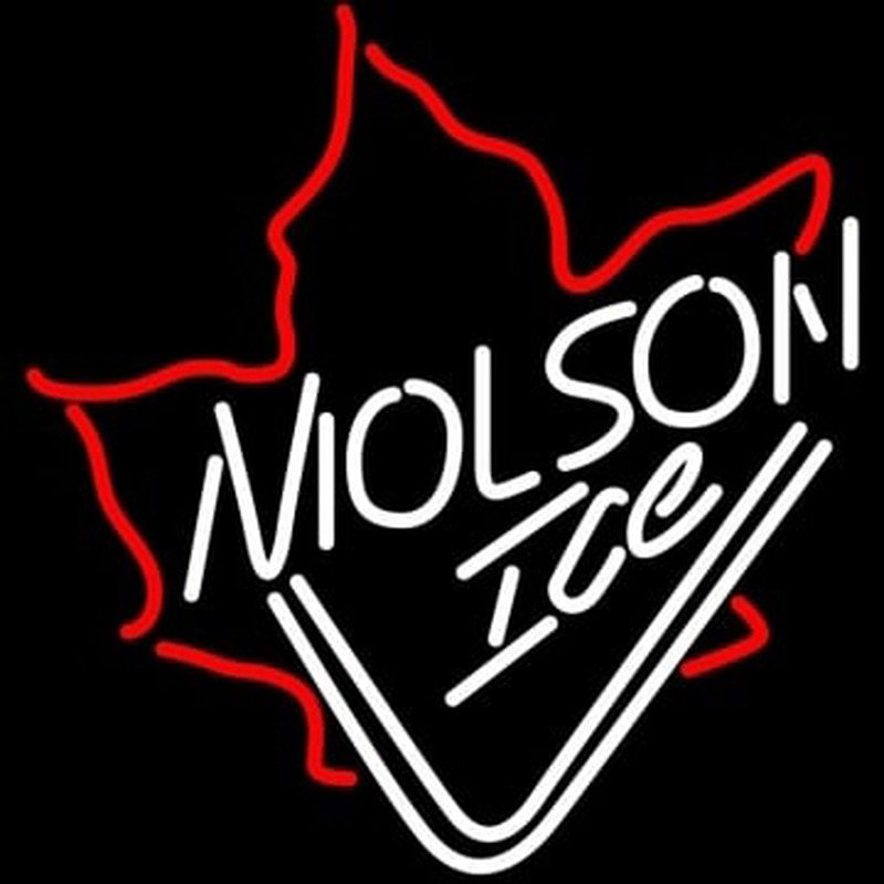 Molson Ice Mapleleaf Neon Skilt