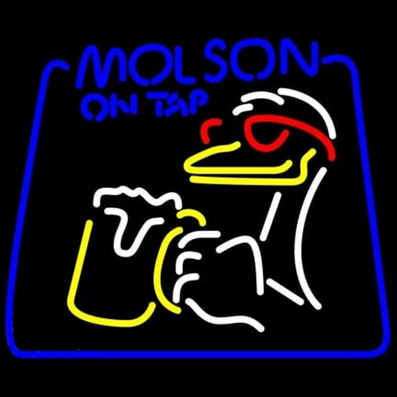 Molson On Tap Duck Neon Skilt