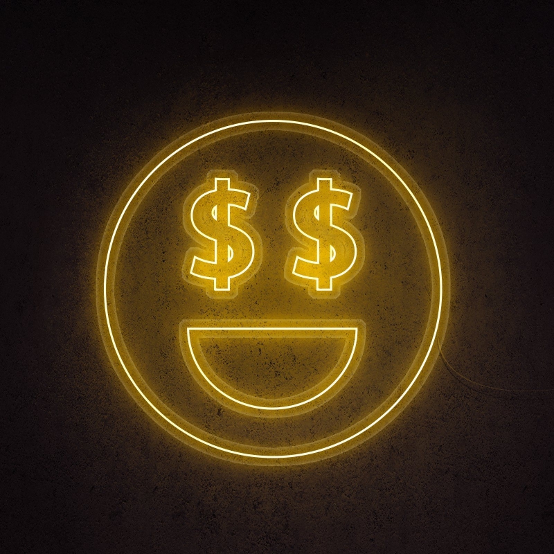 Money Eyes Neon Skilt