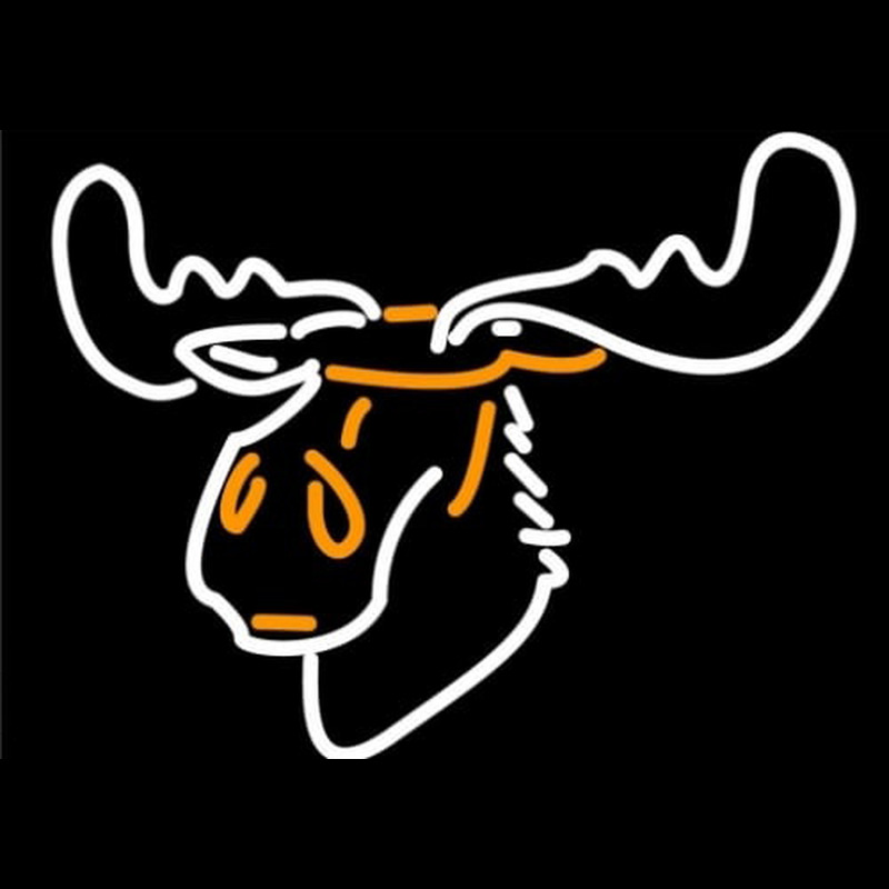 Moose Head Logo Neon Skilt