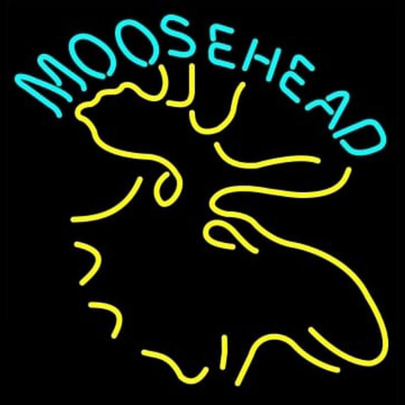 Moose Head Logo Neon Skilt