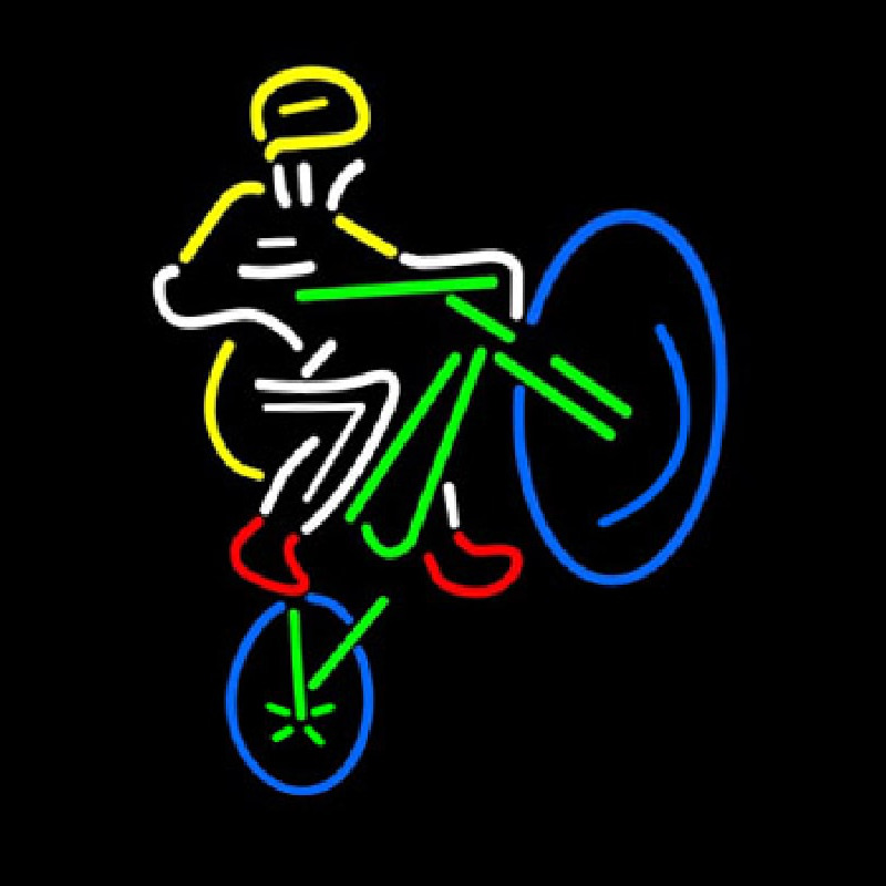 Mountain Biker Neon Skilt