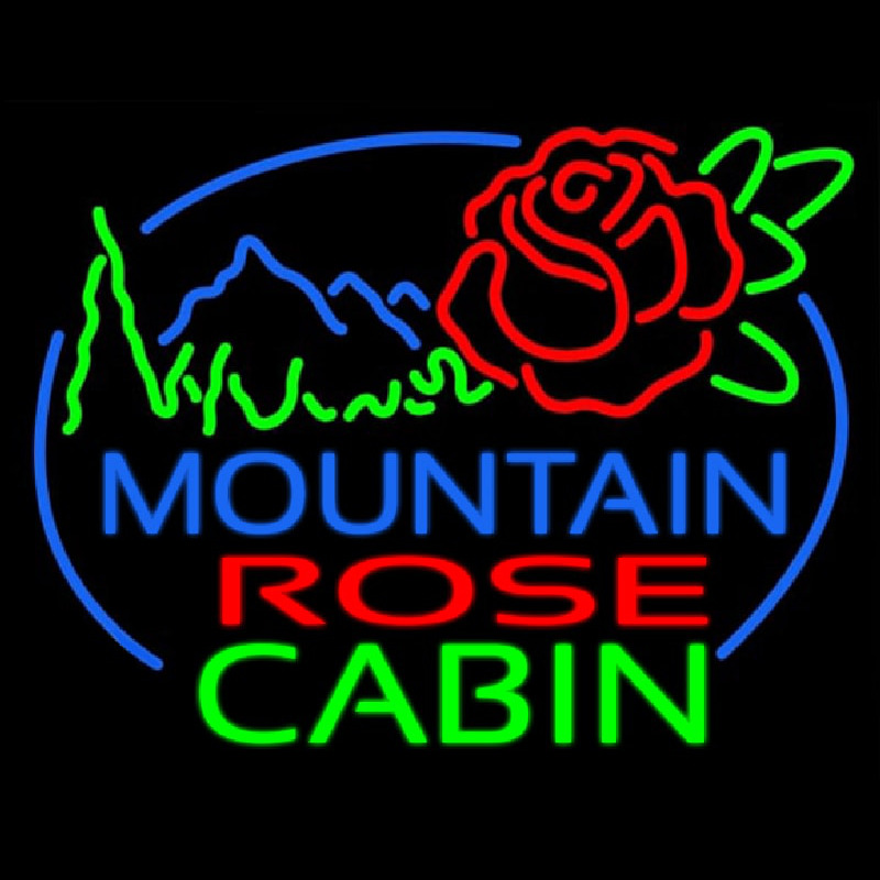 Mountain Rose Cabin Neon Skilt