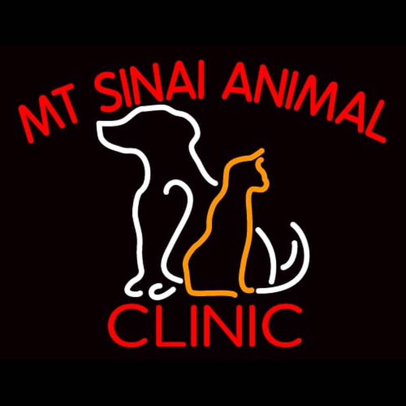 Mt Sinai Animal Clinic Neon Skilt