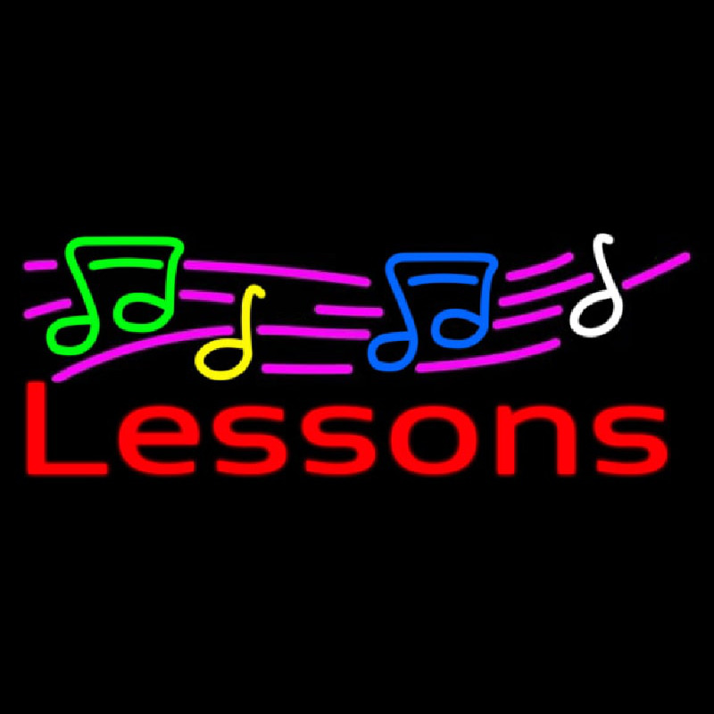 Music Lessons 1 Neon Skilt