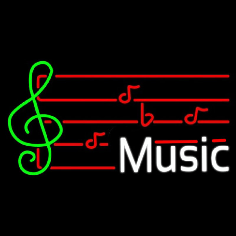 Music Note 2 Neon Skilt