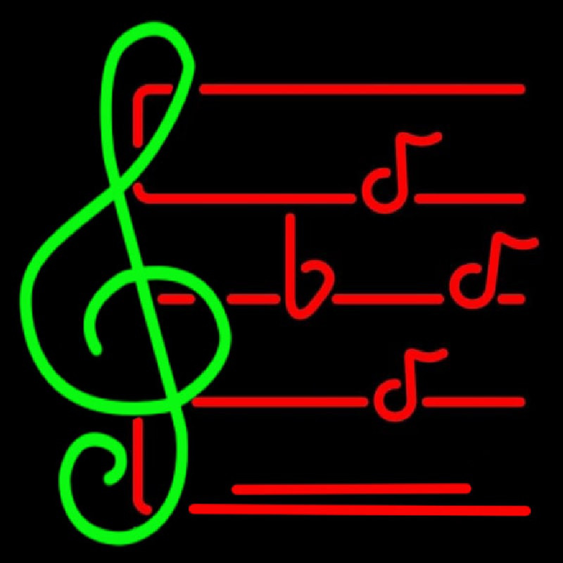 Music Note Neon Skilt