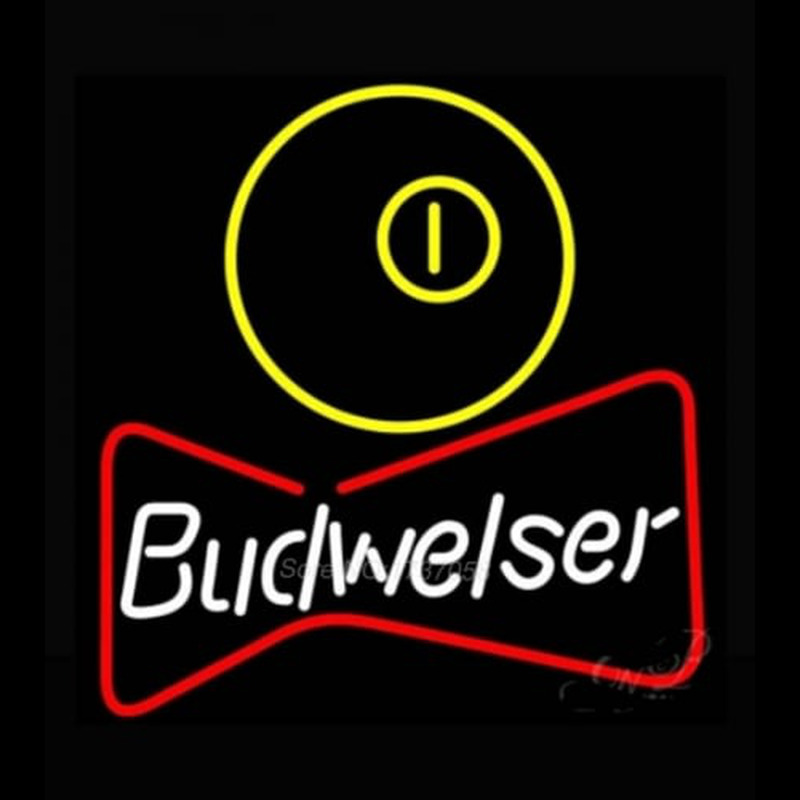 NEW Budweiser Pool Bowtie Beer Light Neon Skilt