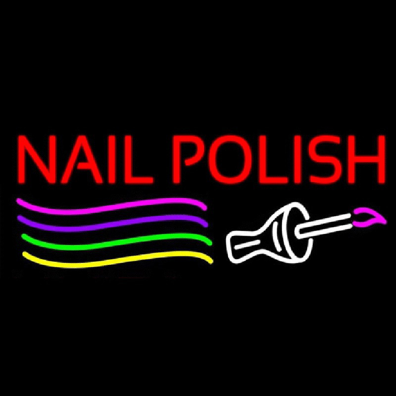 Nail Polish Brush Neon Skilt