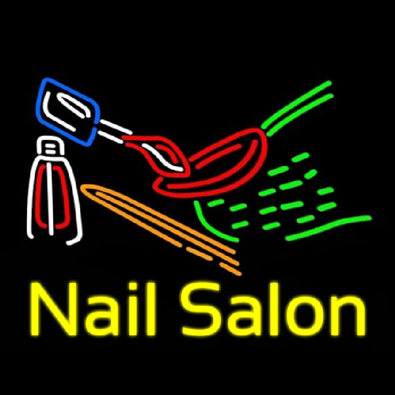 Nail Salon Logo Neon Skilt