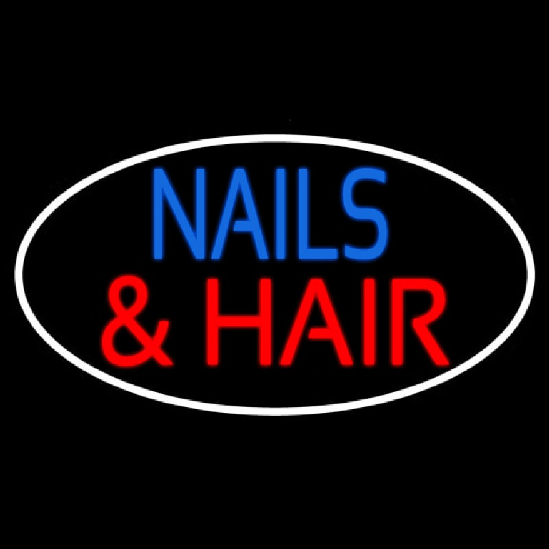 Nails And Hair Neon Skilt