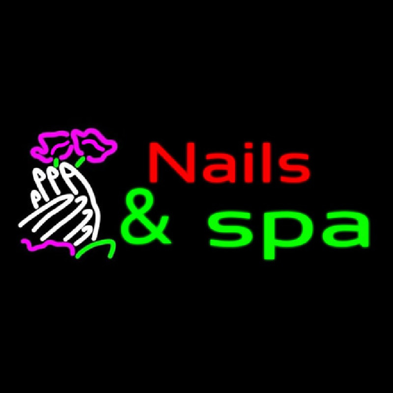 Nails And Spa Neon Skilt