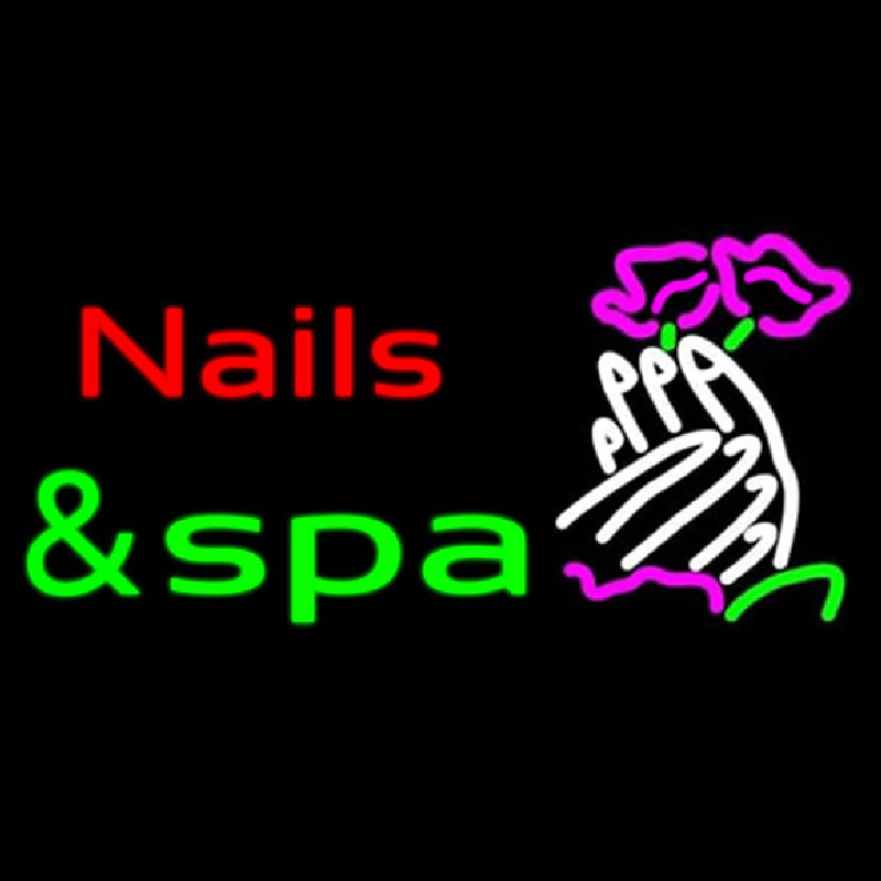 Nails And Spa Neon Skilt