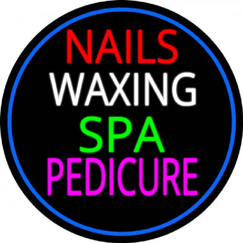 Nails Wa ing Spa Pedicure Neon Skilt