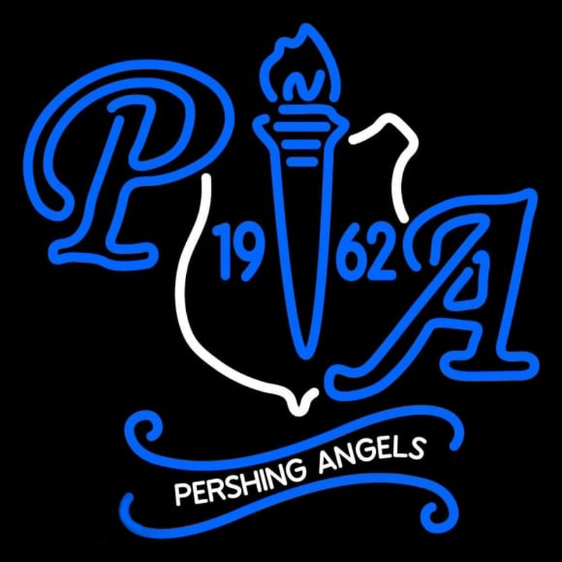 National Society of Pershing Angels Inc Logo Neon Skilt