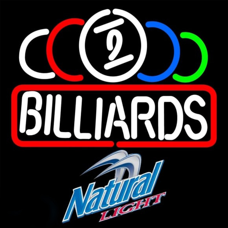 Natural Light Ball Billiards Te t Pool Beer Sign Neon Skilt