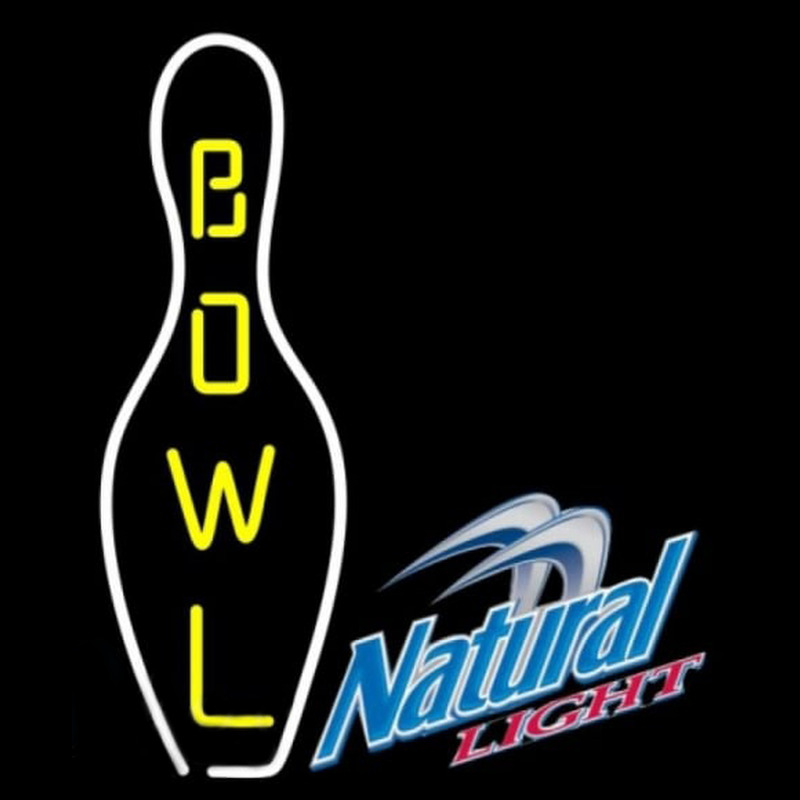 Natural Light Bowling Beer Sign Neon Skilt
