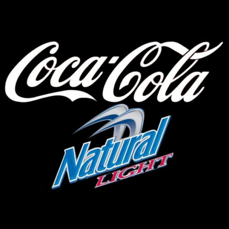 Natural Light Coca Cola White Beer Sign Neon Skilt