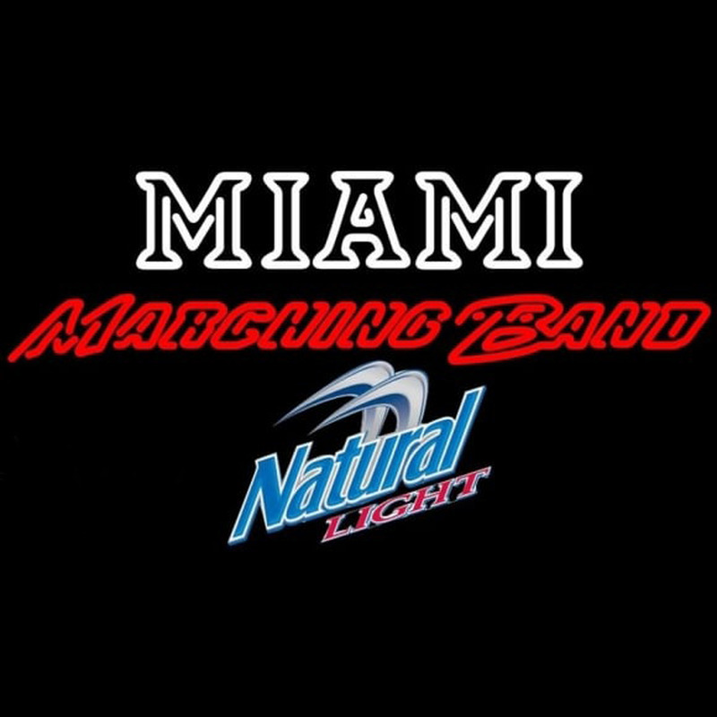 Natural Light Miami University Band Board Beer Sign Neon Skilt