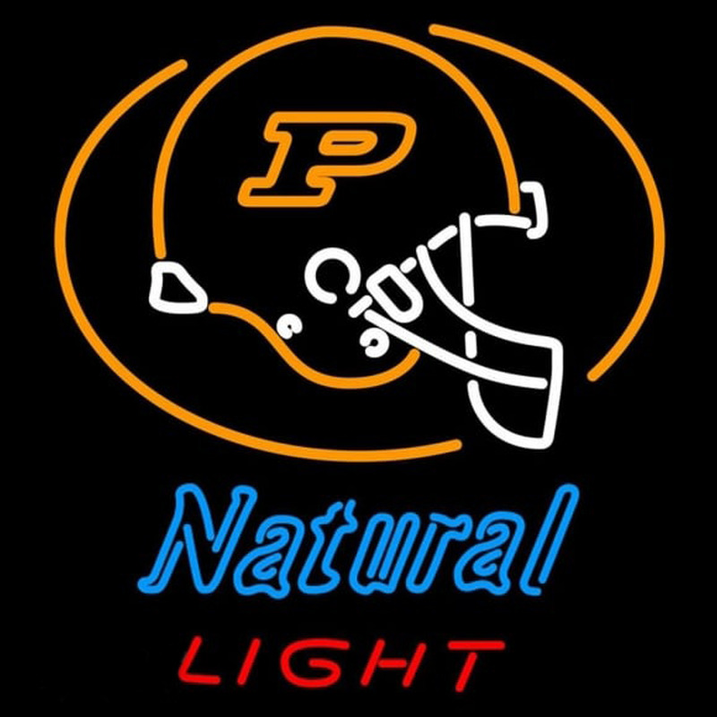 Natural Light Purdue University Boilermakers Helmet Beer Sign Neon Skilt