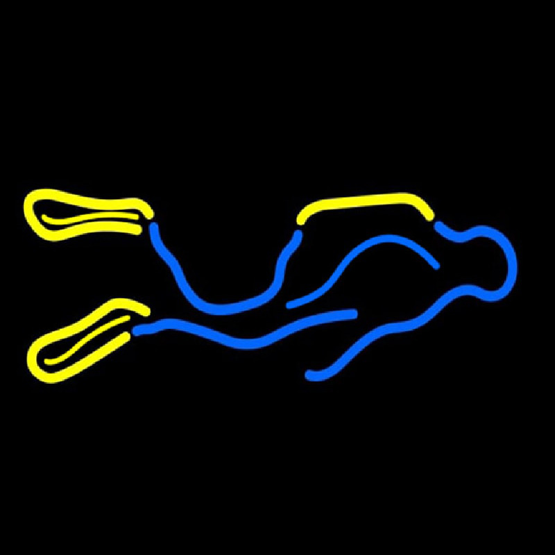 Neon Scuba Diver Neon Skilt