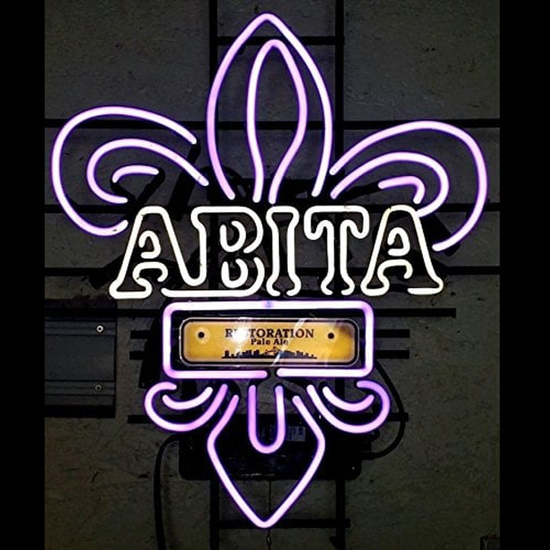 New Abita Restoration Pale Ale Nola Purple Man Cave Neon Skilt