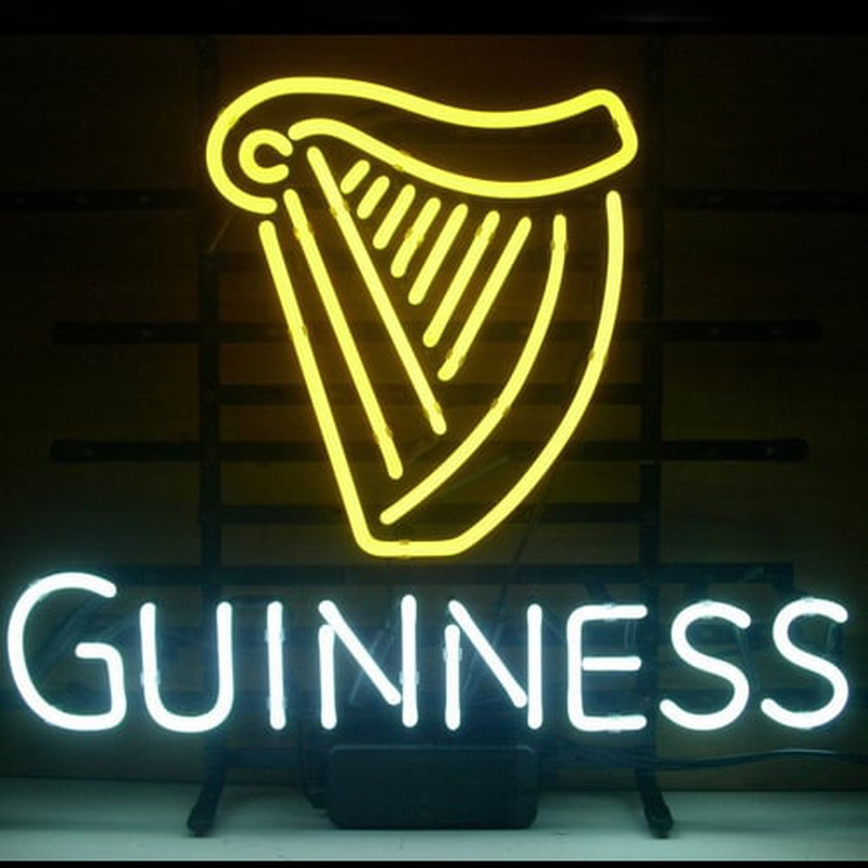 New Guinness Irish Lager Ale Harp Neon Øl Bar Pub Skilt