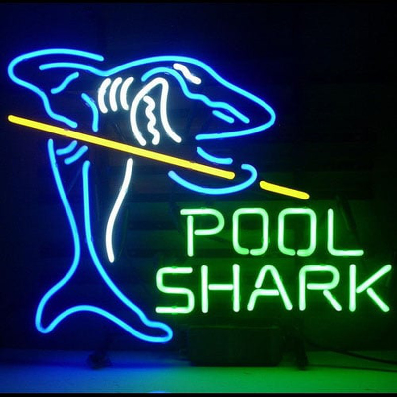 New Pool Shark Billiards Gameroom Neon Øl Bar Pub Skilt