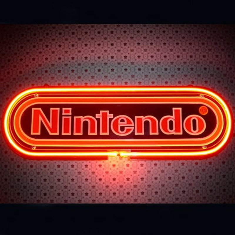Nintendo Black Butik Åben Neon Skilt