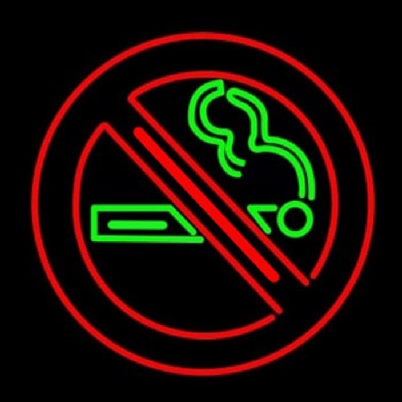 No Smoking Neon Skilt