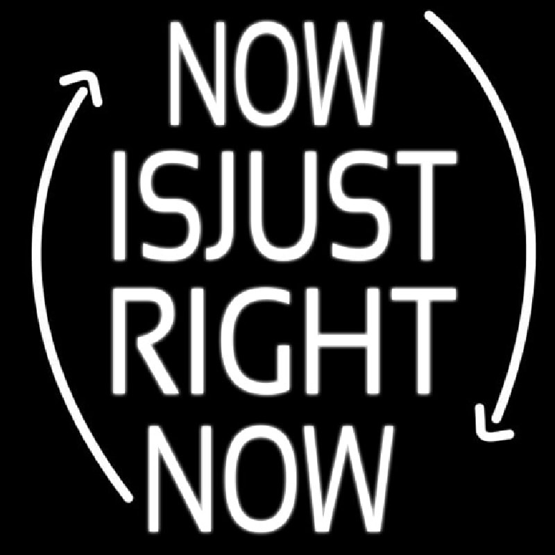Now Is Just Right Now Neon Skilt