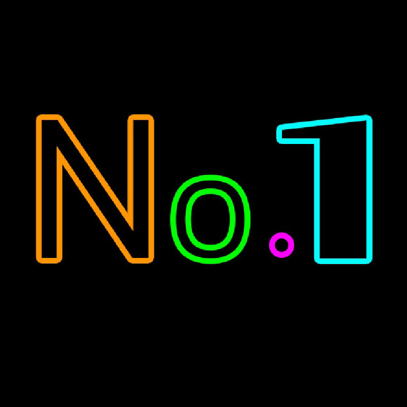 Number One Neon Skilt