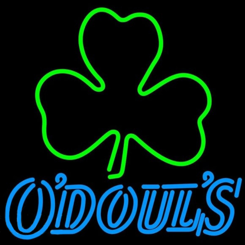 Odouls Green Clover Beer Sign Neon Skilt