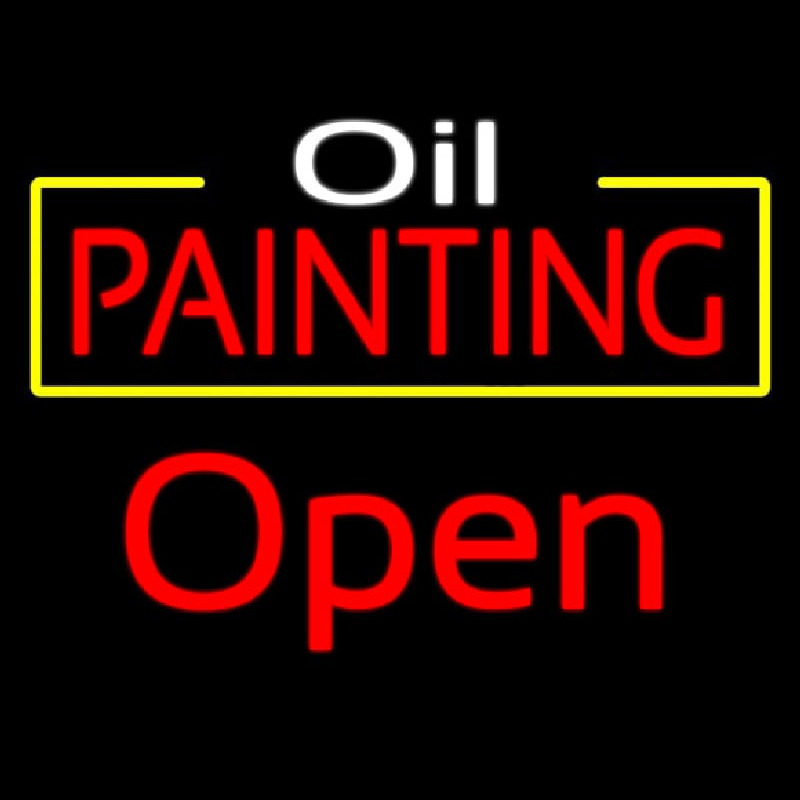 Oil Painting Open Neon Skilt