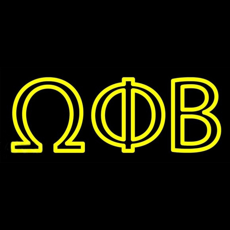 Omega Phi Beta Neon Skilt