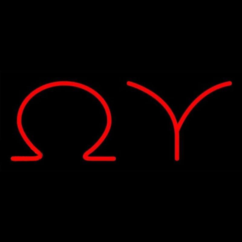 Omega Upsilon Neon Skilt