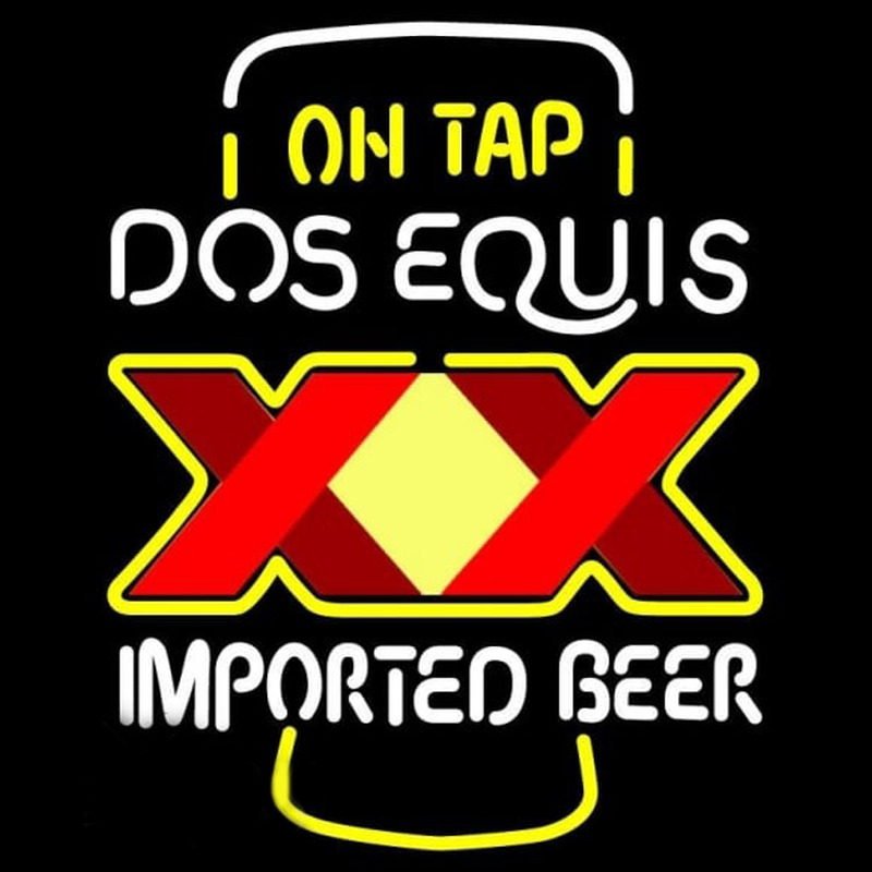 On Tap Dos Equis Beer Sign Neon Skilt